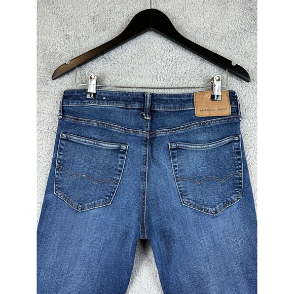 American Eagle Jeans Mens 31x32 AirFlex Plus Blue Denim Classic Straight Fit Men